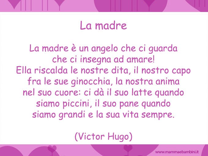Poesia La madre di Victor Hugo