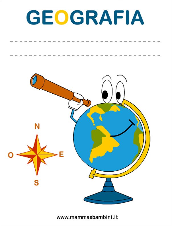 Copertine Quadernoni Per La Scuola Geografia Mamma E Bambini