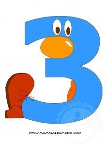 3 Numeri: il 3 in alfabetiere e numeri