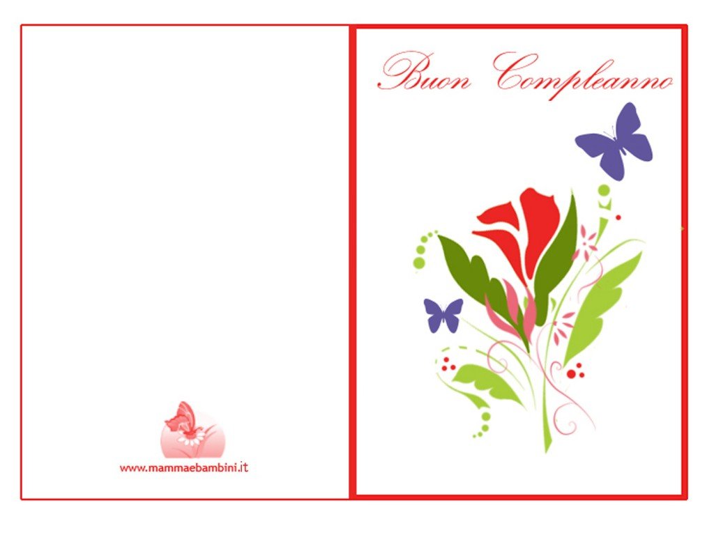 Biglietti Auguri Compleanno Bambini Da Colorare