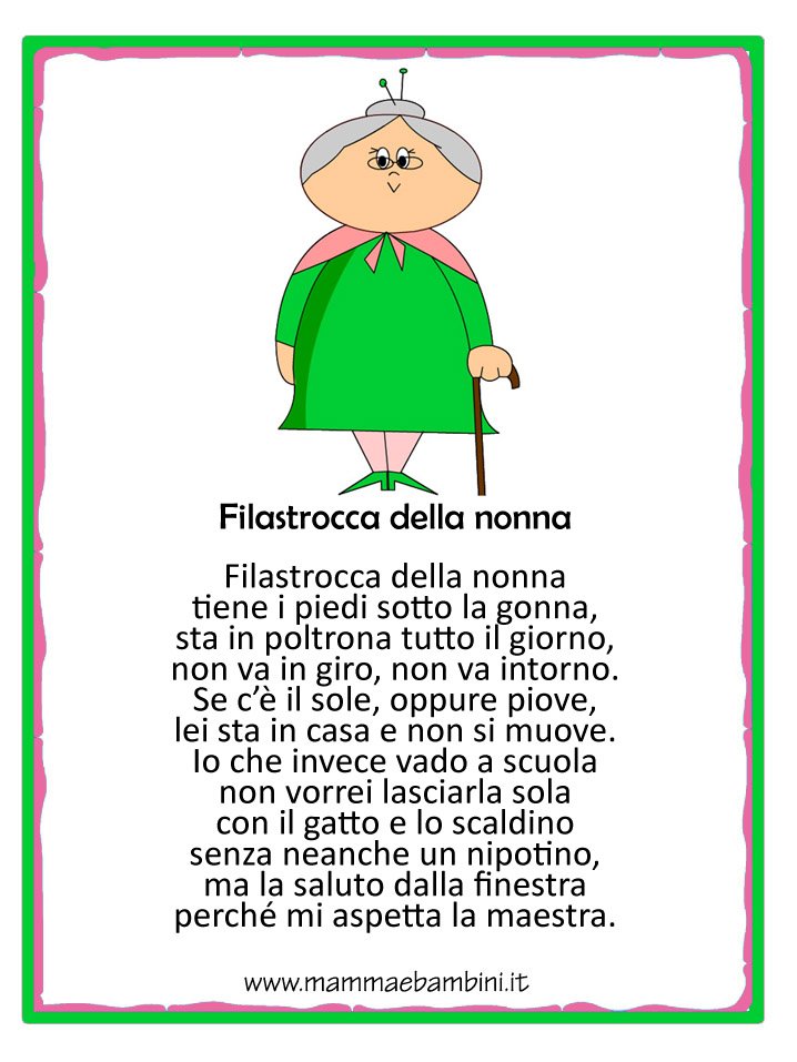 poesia filastrocca nonna