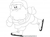 Babbo Natale pattini da colorare