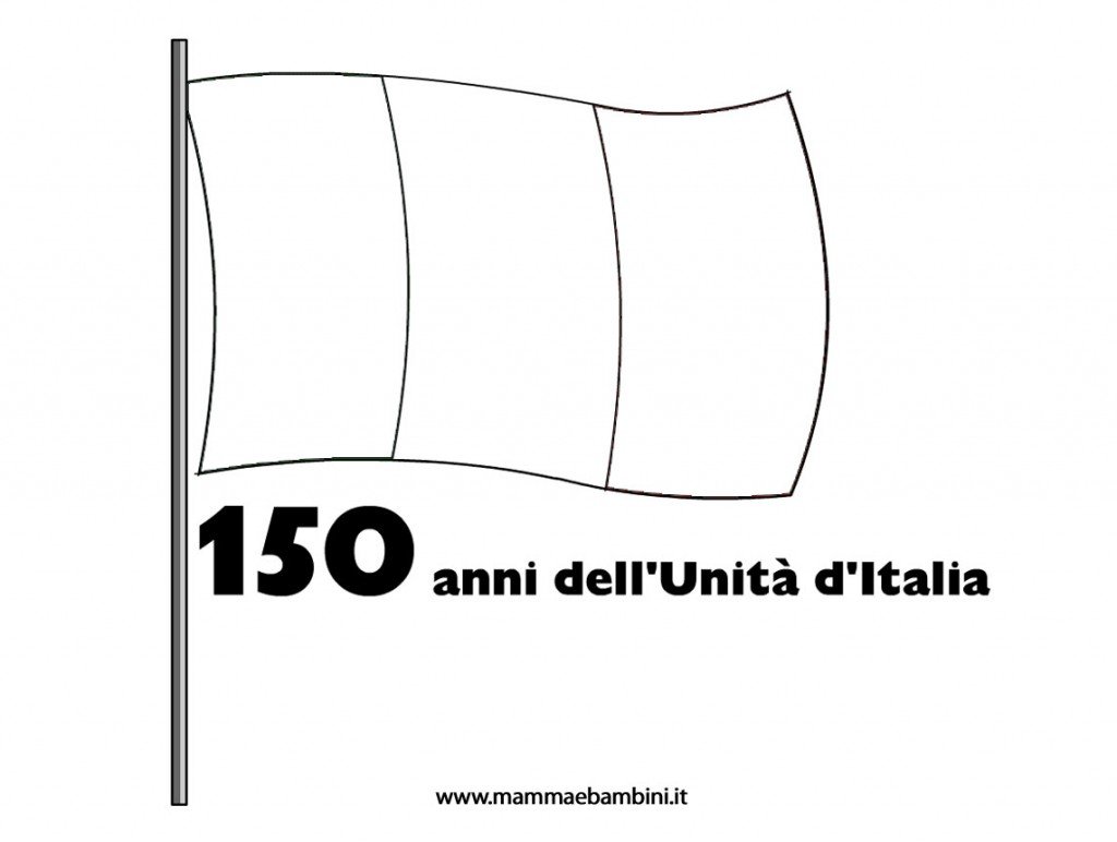 bandiera italia da colorare