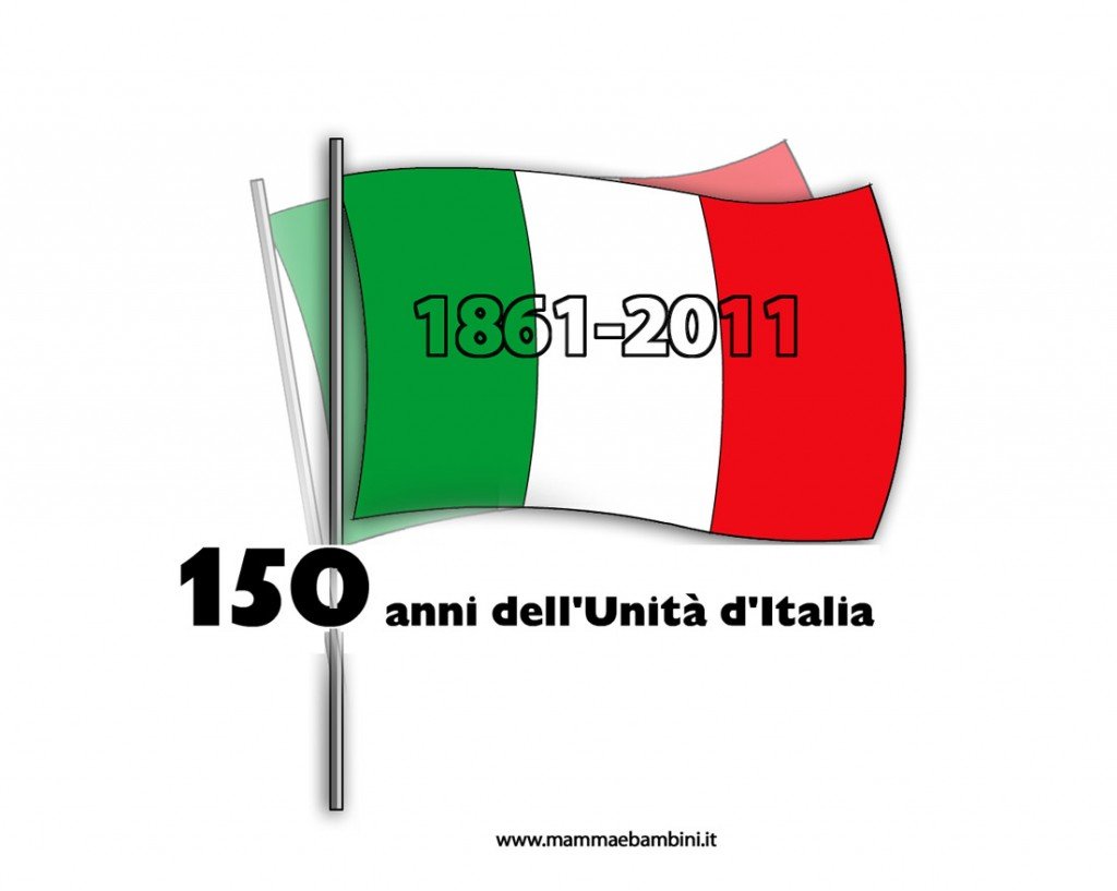 bandiera150 unità italia Bandiera Italiana per 150 anni dellUnità dItalia in scuola disegni da colorare 2