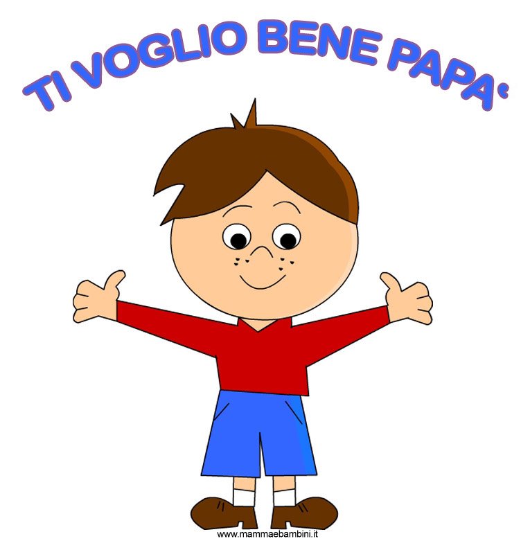 bambino abbraccio TVB papà Disegno per Festa del Papà da stampare e colorare in festa del papa disegni da colorare 2