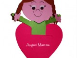 lavoretto carta bambina con cuore 1