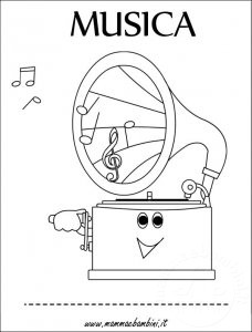 copertina musica Copertina quaderno musica da colorare in scuola