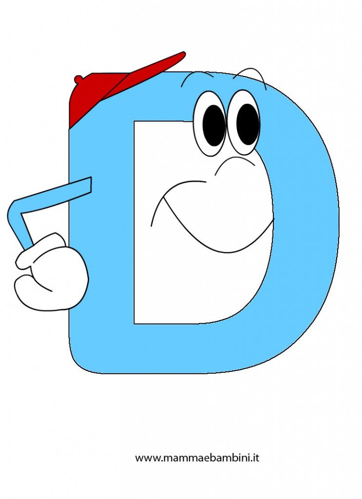 Alfabetiere da stampare la lettera D Mamma e Bambini