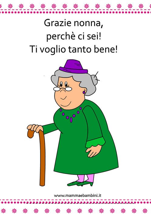 disegno nonna con dedica