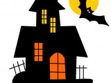 disegno casa fantasma halloween