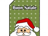 cartellino porta con auguri natale