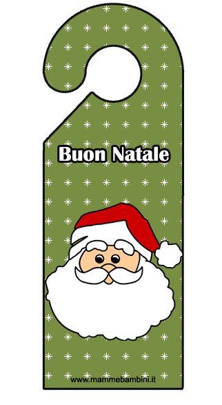 cartellino porta con auguri natale