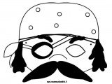 maschera da colorare da pirata