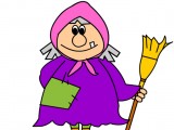 disegno befana con la scopa