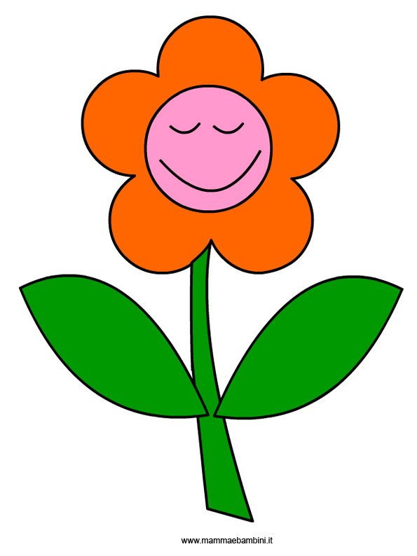 fiore sorridente da ritagliare