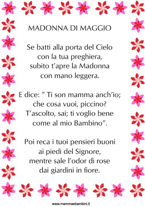 Poesia Madonna di Maggio