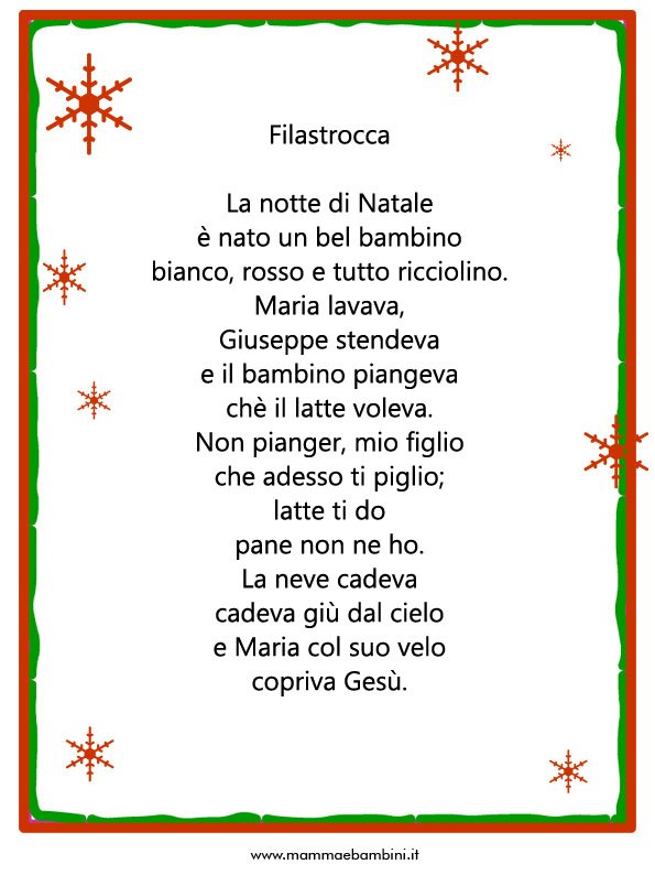 Filastrocca: La notte di Natale