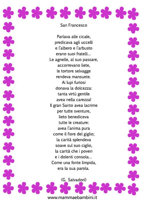 poesia san francesco