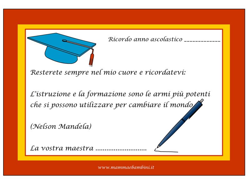 ricordo anno scolastico frase 3