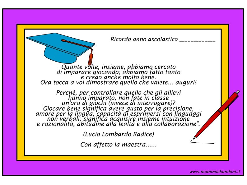 ricordo anno scolastico frase 8