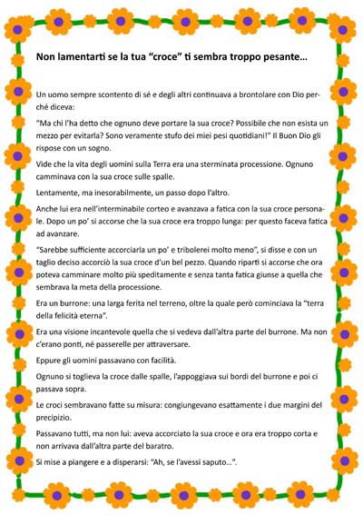 Una bellissima lettura per riflettere sulla vita 1 La-croce