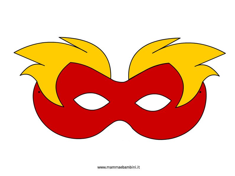 Disegno maschera con capelli 1 maschera-fantasia-2