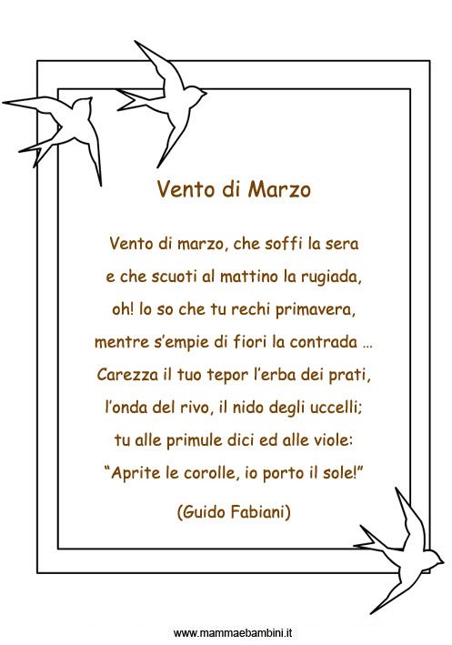 poesia vento di marzo