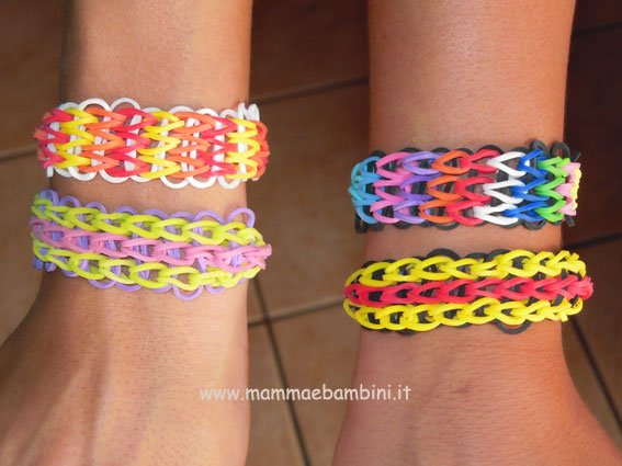 Video Loom Bands bracciale triplo lungo con elastici 2 bracciale-triplo-02
