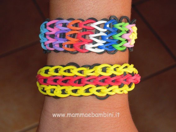 Video Loom Bands bracciale triplo lungo con elastici 4 bracciale-triplo-03