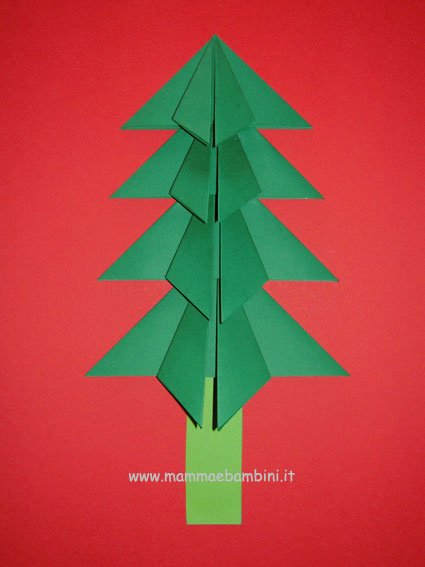 Come fare albero di carta per Natale- Lavoretti 1 Come fare albero di carta per Natale- Lavoretti