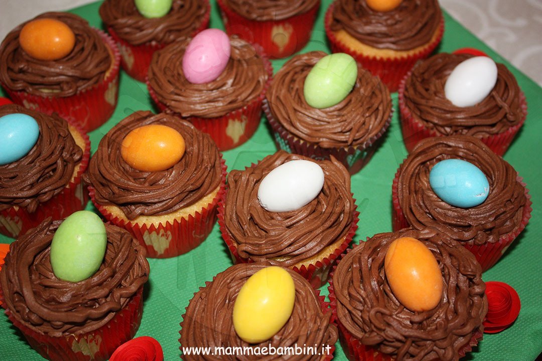 Cupcakes decorati come nidi di uccelli 4 muffin-pasquali-03