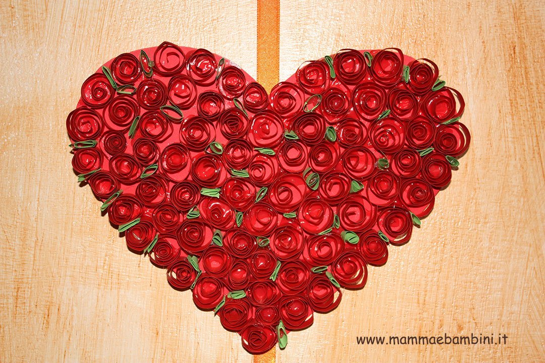 Cuore con roselline di carta da appendere 11 cuore-con-rose-12