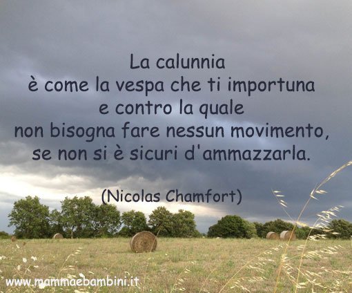 frase sulla calunnia