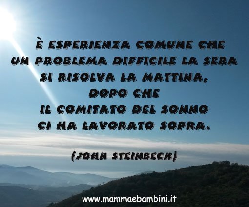 frase sul dormire