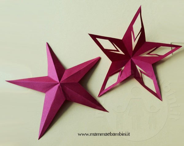 Disegno Di Una Stella A 5 Punte Stelle di carta 5 punte con varianti – Mamma e Bambini