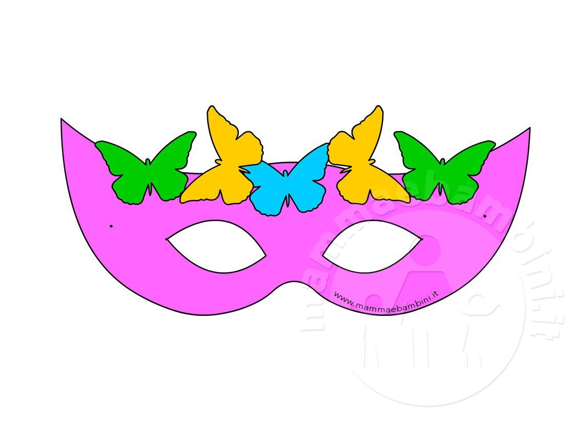Mascherine di Carnevale con farfalle 1 maschera principessa farfalle