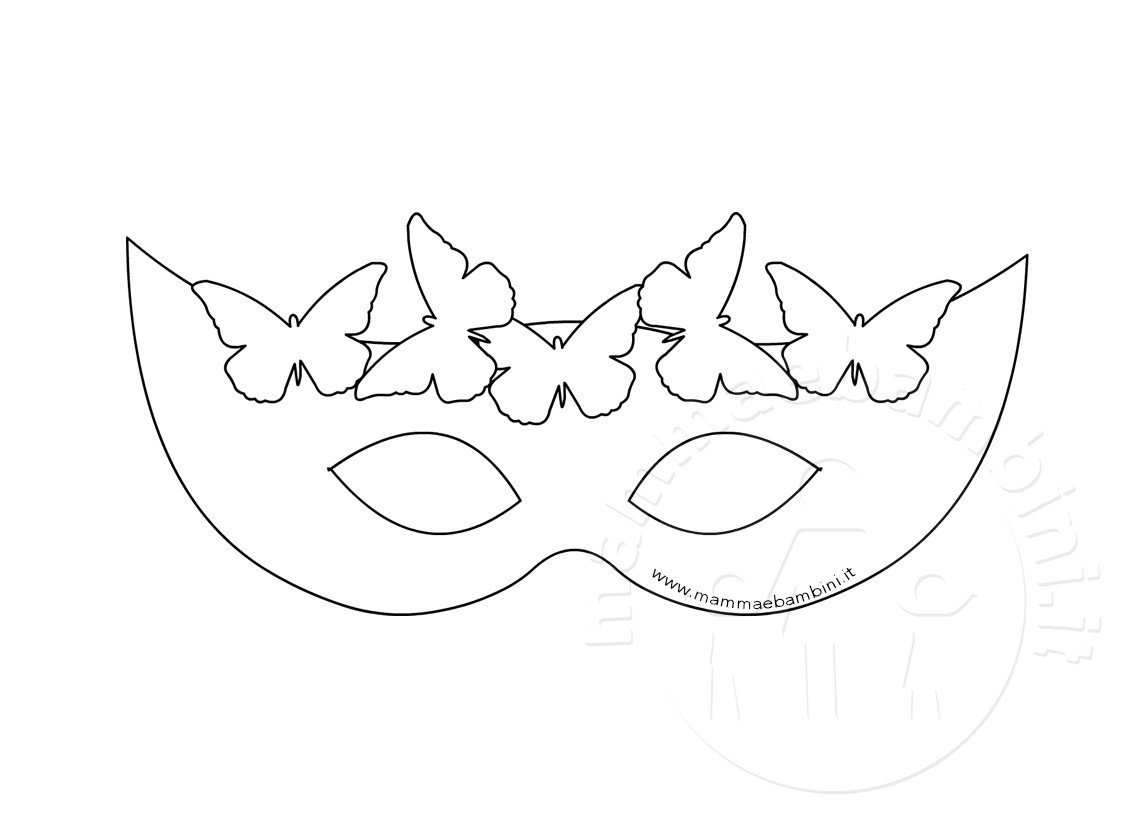 Mascherine di Carnevale con farfalle 2 mascherina principessa bambina