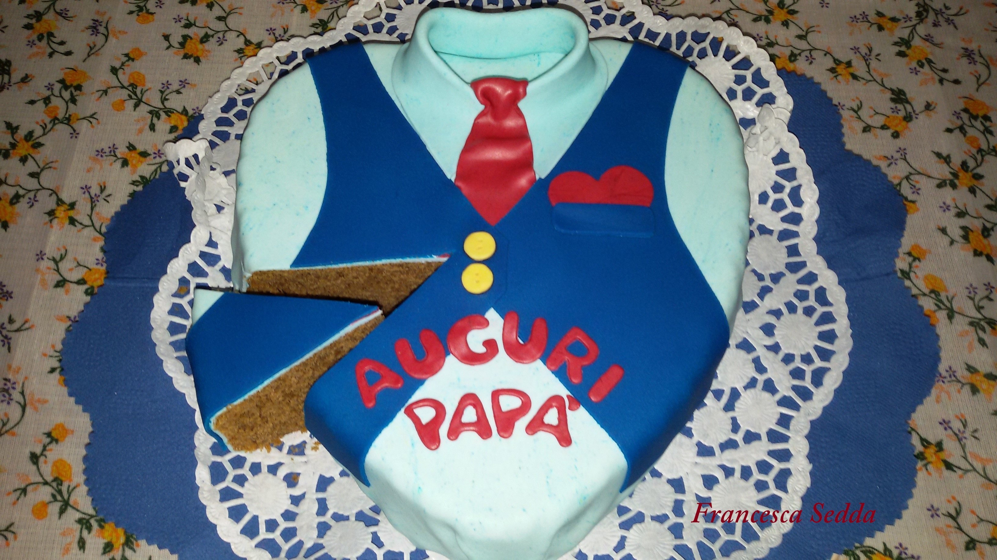 Torta festa del pap? a cuore