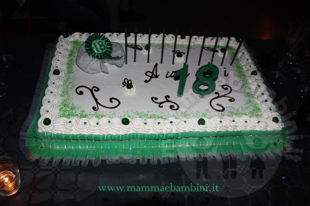 Torta 18 anni con le candeline