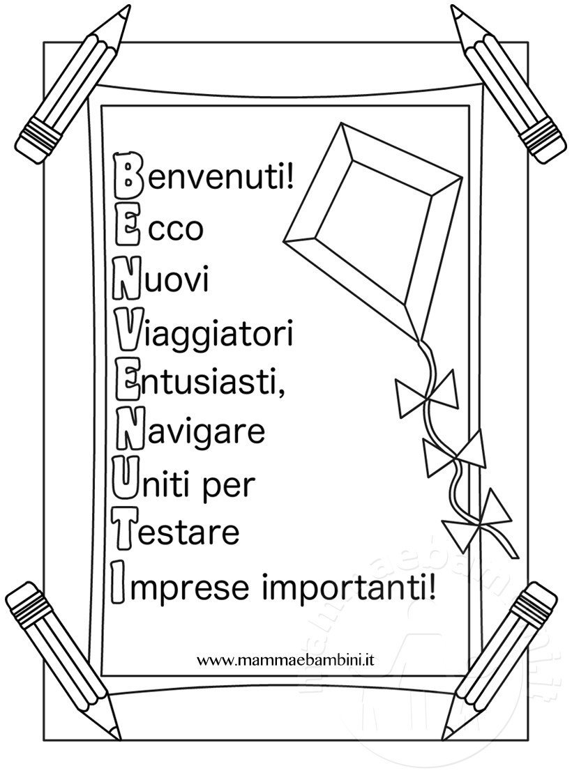 Raccolta cartelloni accoglienza scuola per bambini 2 acrostici benvenuti2