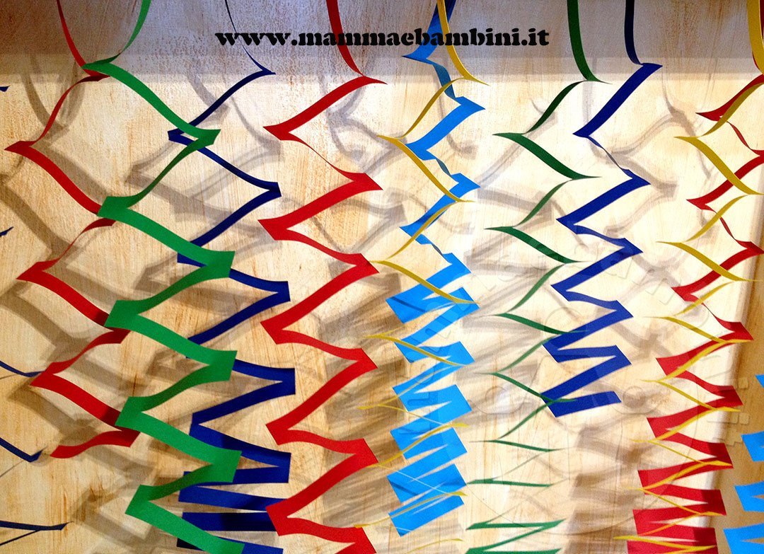 Addobbi di carta zig zag fai da te – mamma e bambini Festoni di carta fai da te