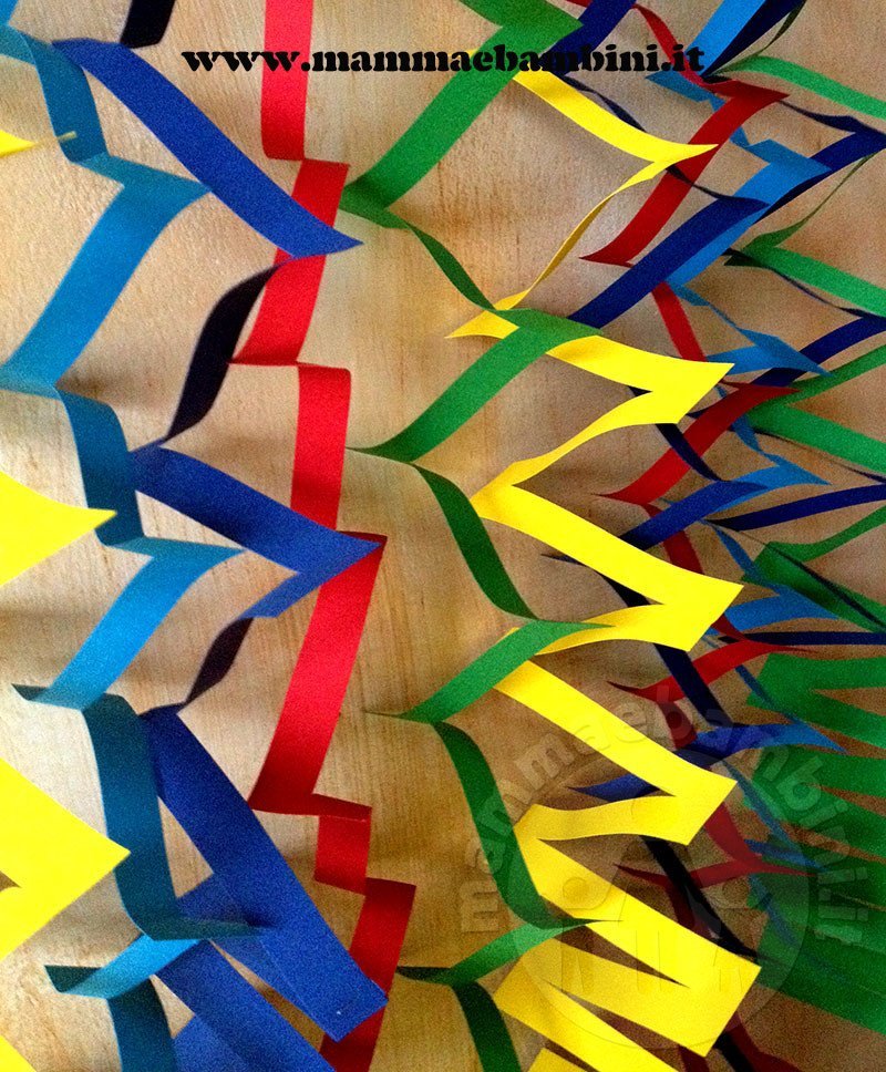 Festoni zig zag fai da te 03 – mamma e bambini Festoni di carta fai da te