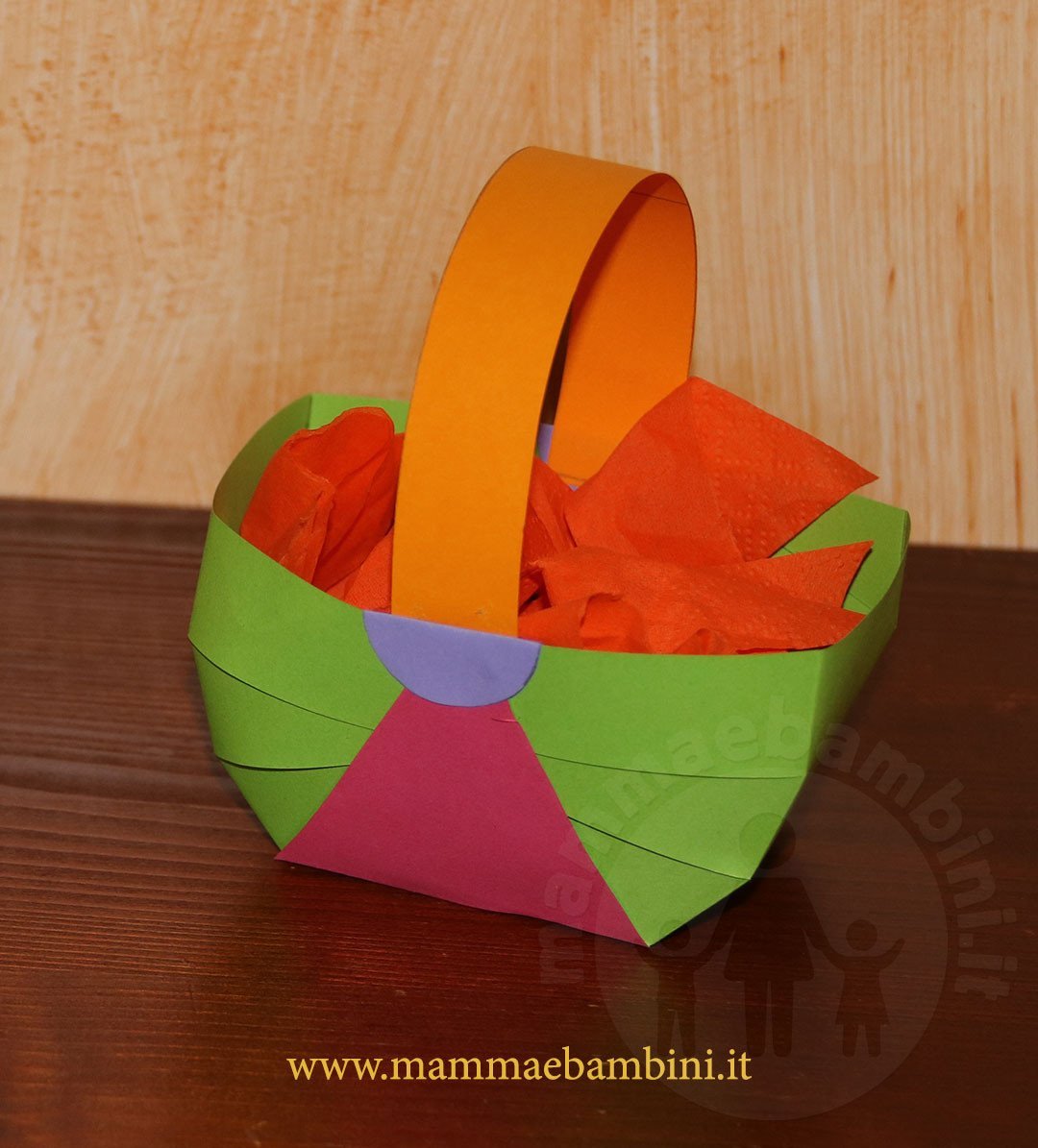 Lavoretti Pasqua cestini di carta 3 cestini di carta per pasqua 02