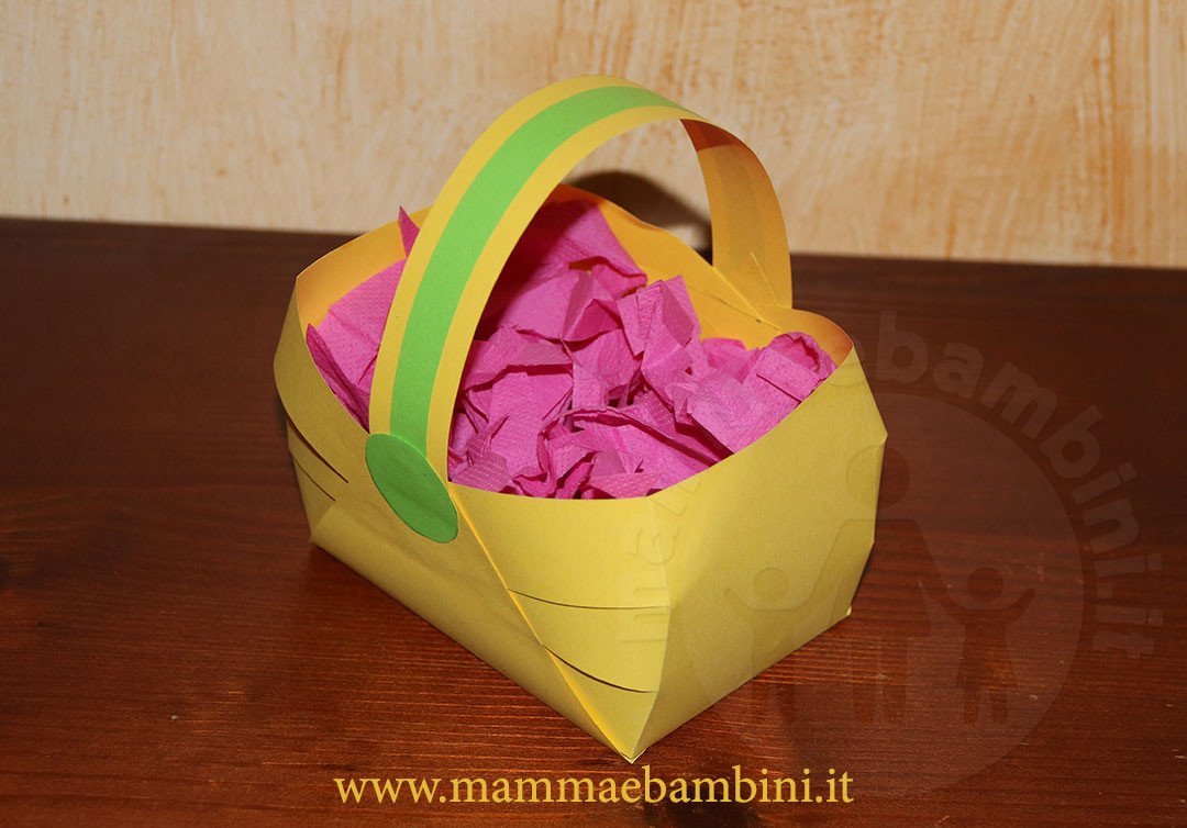 Lavoretti Pasqua cestini di carta 5 cestini di carta per pasqua 04