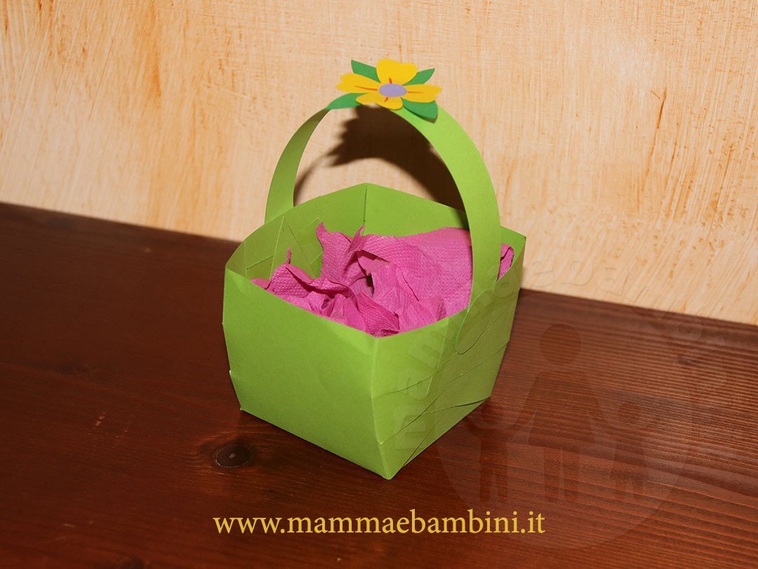 Lavoretti Pasqua cestini di carta 7 cestini di carta per pasqua 07