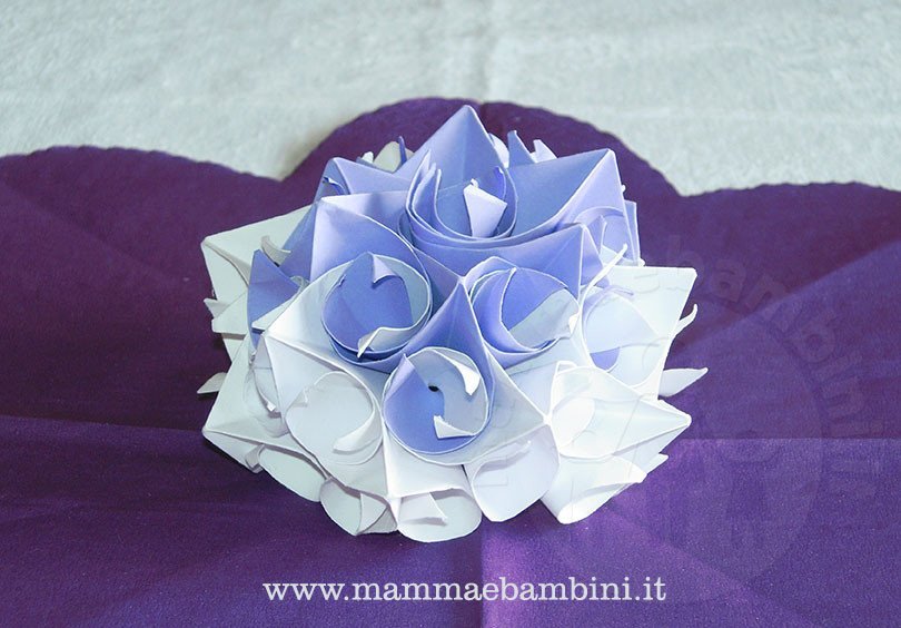 fiore di carta rosa origami 06