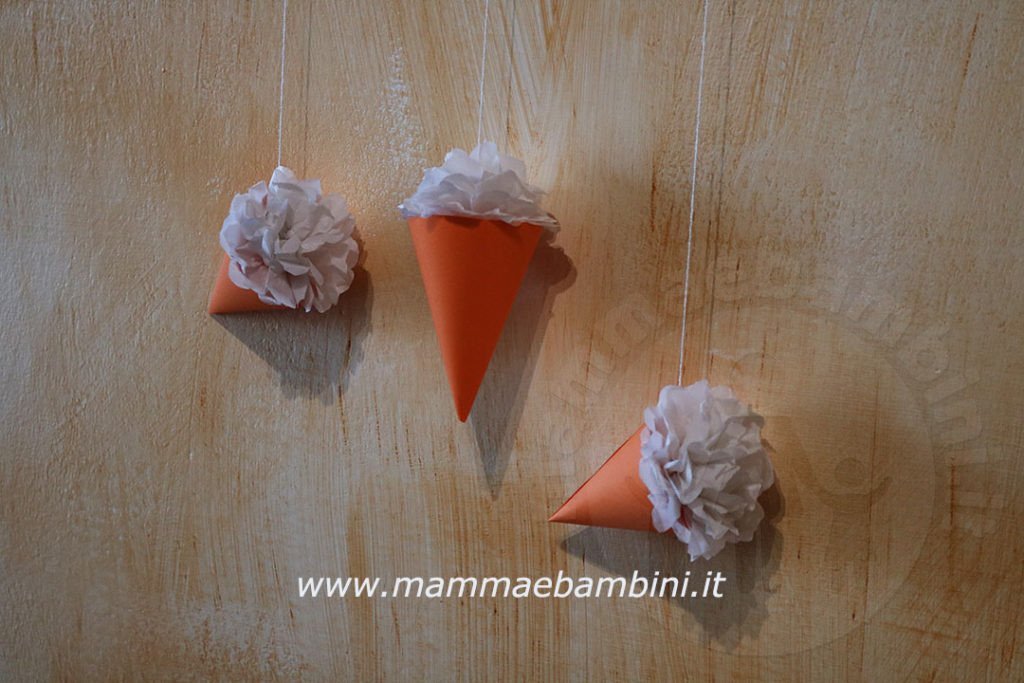 Decorazioni per feste a cono gelato 6 decorazioni feste fai da te 1