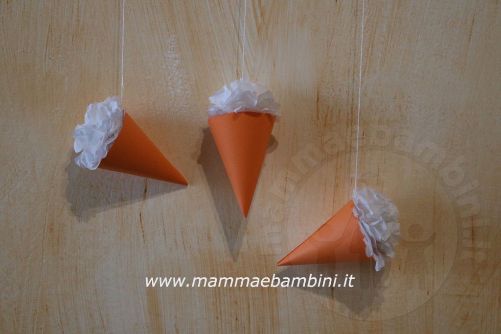 Decorazioni per feste a cono gelato 3 decorazioni feste fai da te 3
