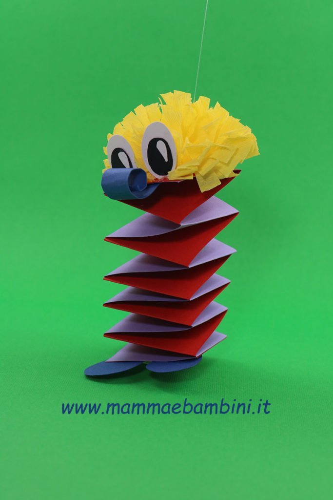 Pupazzo a molla lavoretto per Carnevale 5 pulcino lavoretto carnevale
