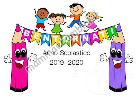 Scritta Bentornati Anno Scolastico 2019-2020
